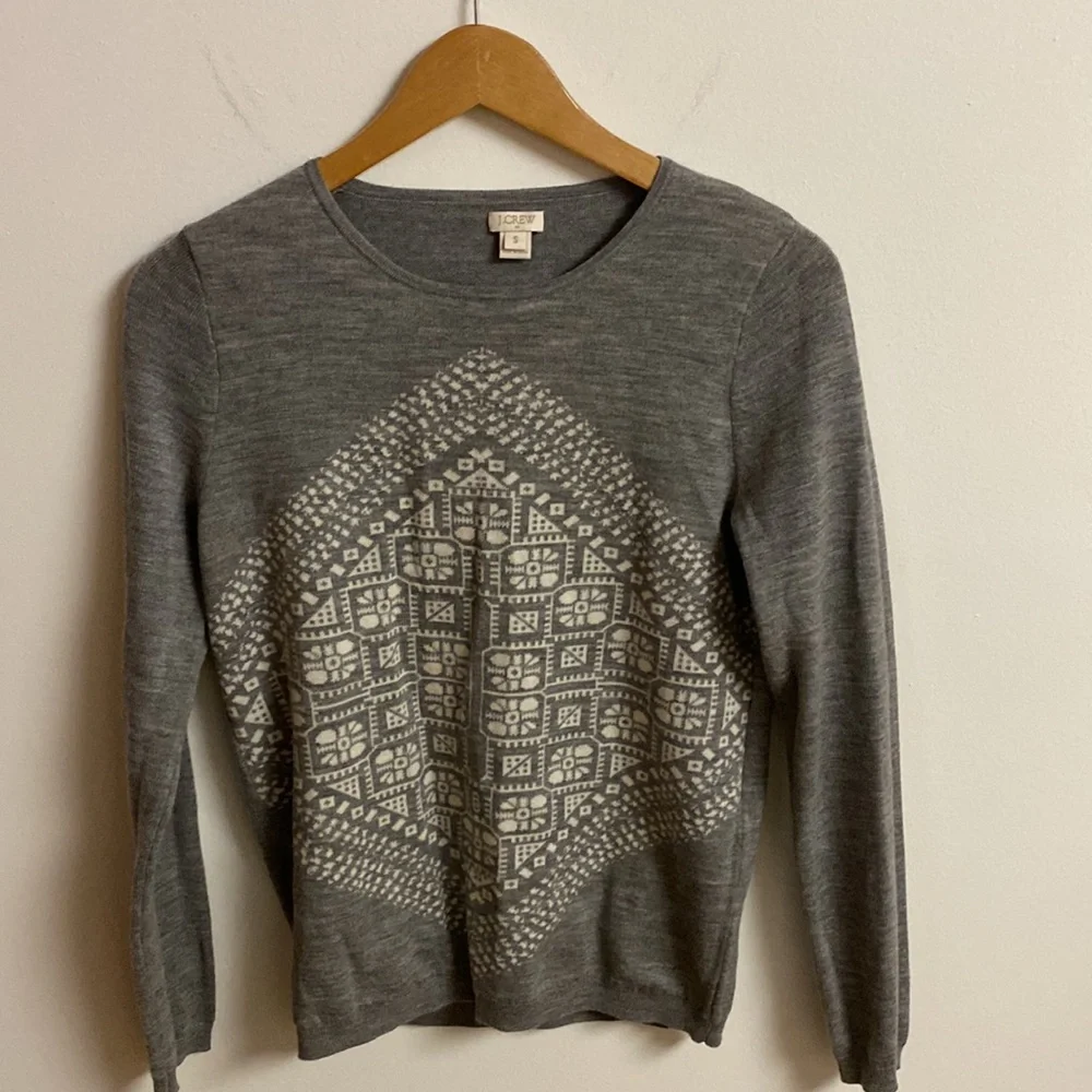 J. Crew Gray 100% Merino Wool